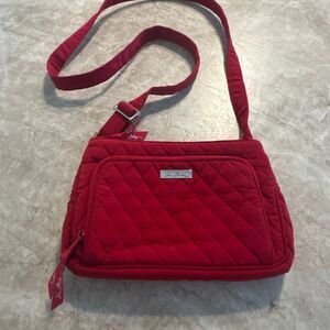 VERA BRADLEY Red Quilted Crossbody Bag